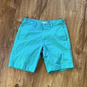 J crew Mens teal green bluepreppy chino cotton shorts size 30 old money cape cod